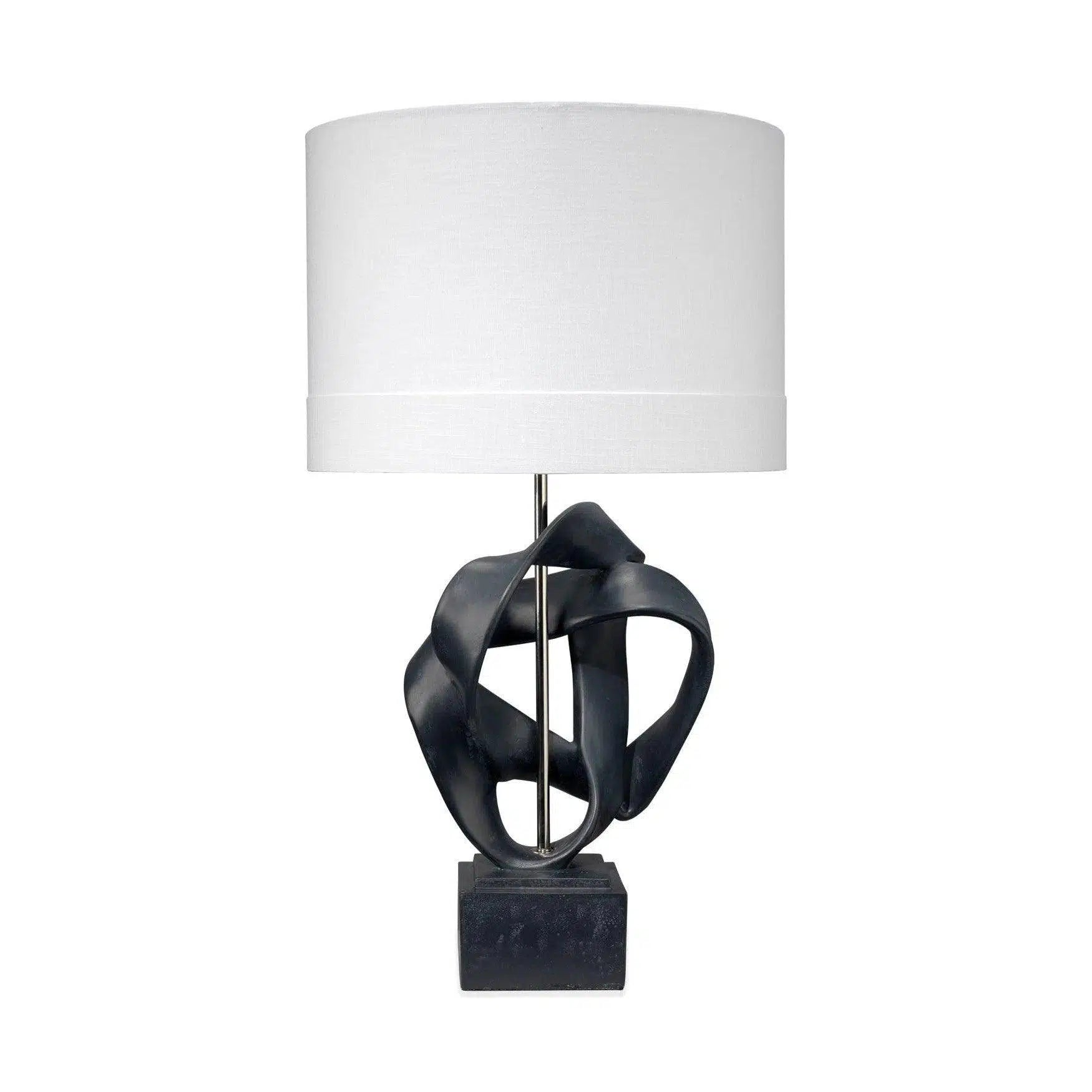 mid century modern table lamps with iconic designs for a stylish studyBlack Polyresin Intertwined Table Lamp