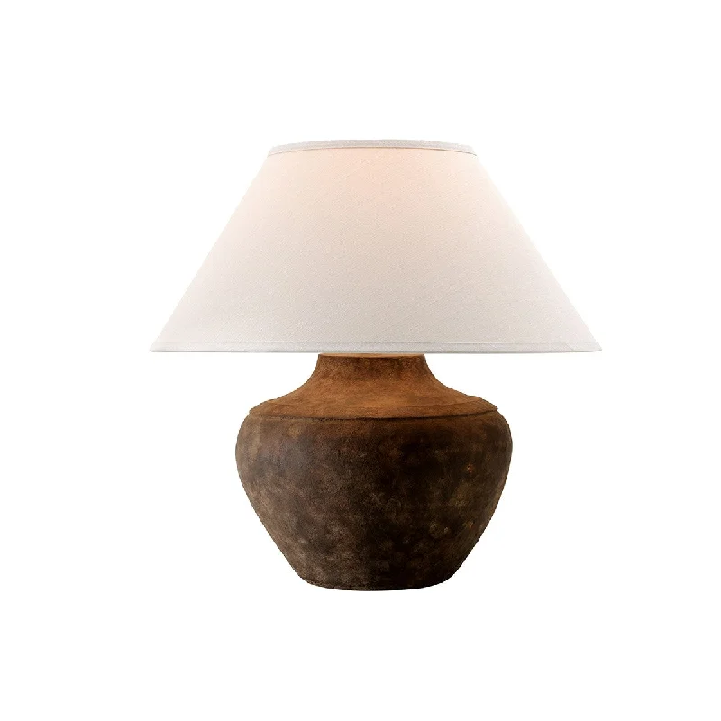 leather table lamps with a distressed texture for a rugged charmCalabria Rustco Table Lamp