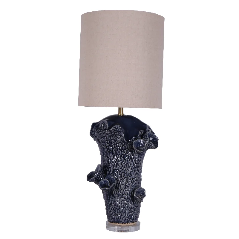crystal table lamps with dazzling prisms for a glamorous effectCERAMIC 36" ABSTRACT TABLE LAMP, BLUE