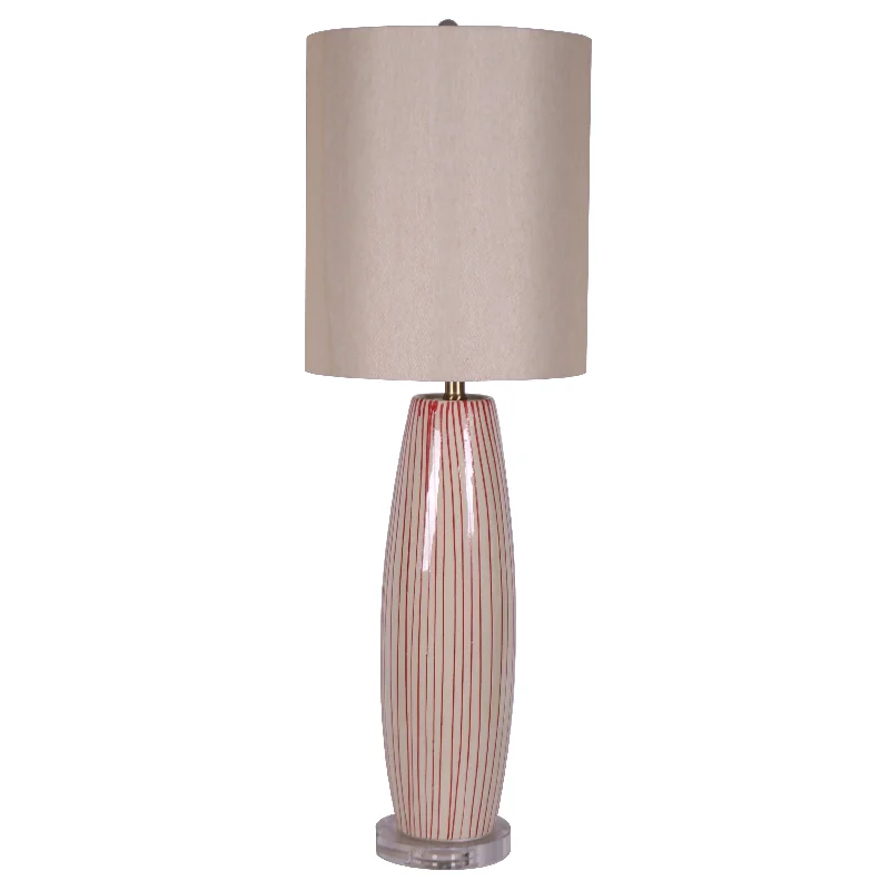 bohemian table lamps with colorful patterns for eclectic bedroomsCERAMIC 36" DOUBLE TAPER TABLE LAMP, MULTI