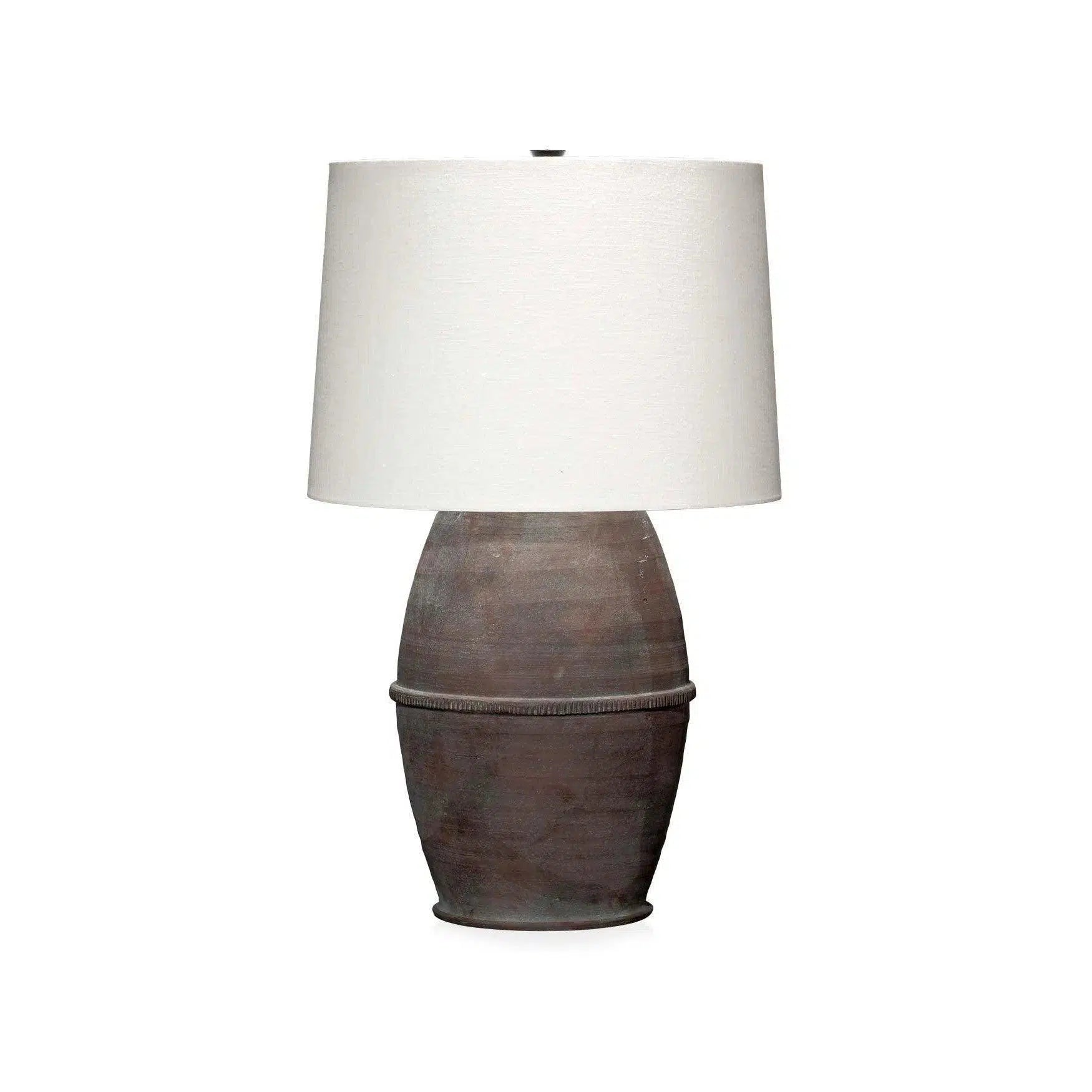 glass table lamps with a frosted surface for soft light diffusionCoastal Style Dark Grey Ceramic Antiquity Table Lamp