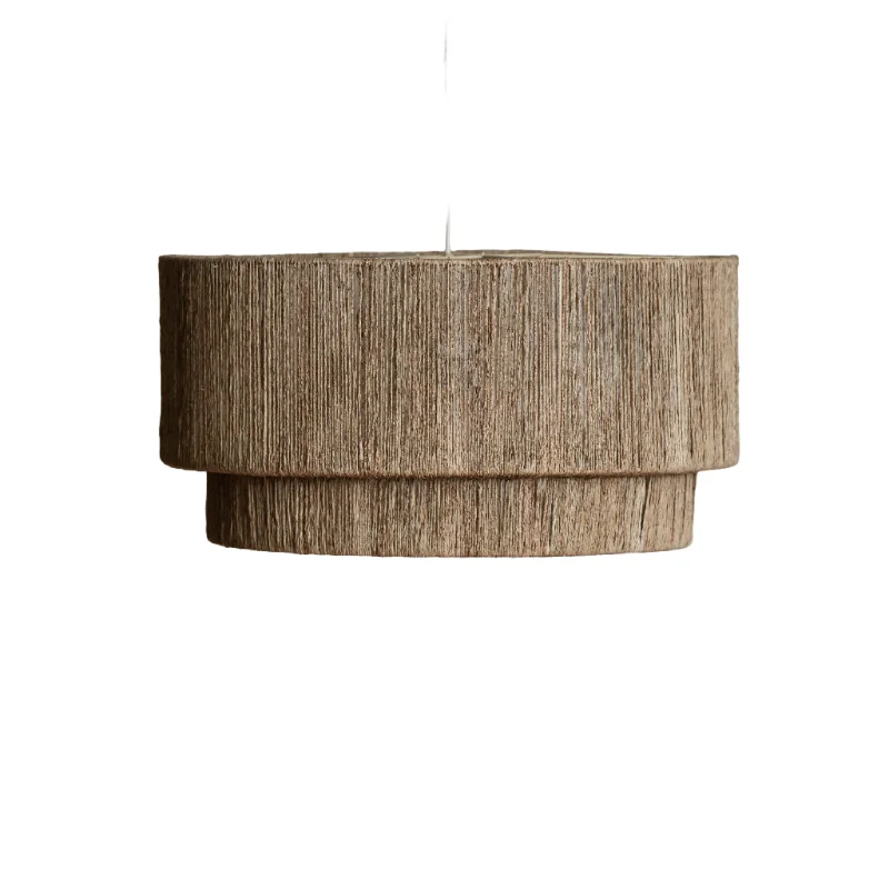 Retro Ceiling Lights Inspired by the 1950s and 1960s DesignCocktail 2 Tier Jute Pendant