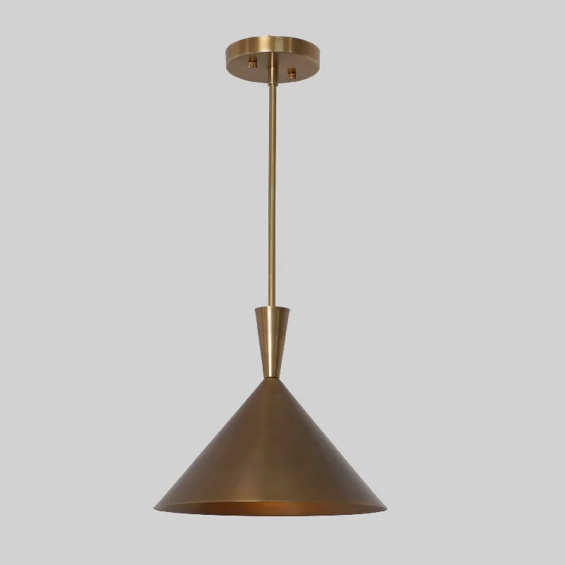 Mid - Century Modern Ceiling Lights with Simple, Sleek LinesContemporary Brass Cone Pendant Light