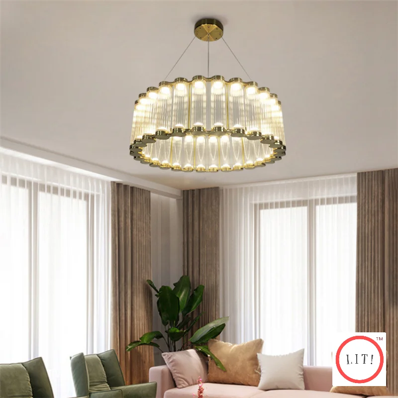 Crystal Ceiling Lights with High - Quality Swarovski CrystalsContemporary Classic Glass Tube Pendant Light