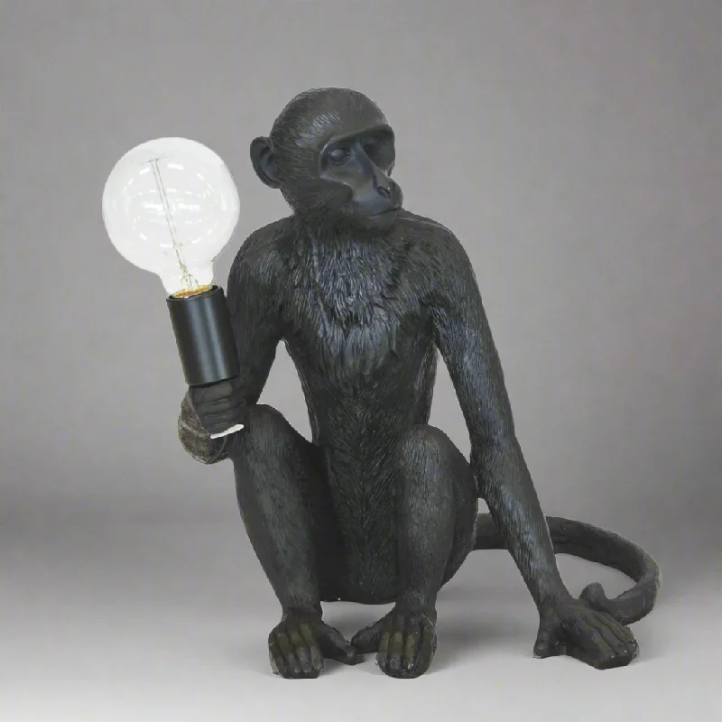 mid century modern table lamps with iconic designs for a stylish studyResin monkey lamp x.large black