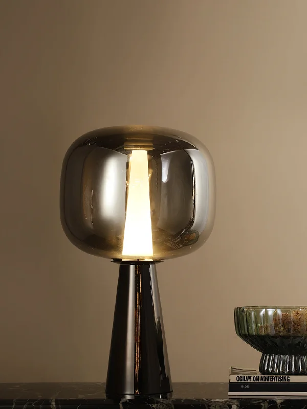 gothic style table lamps with dark finishes for a mysterious lookCosmo Smoky Black LED Table Lamp