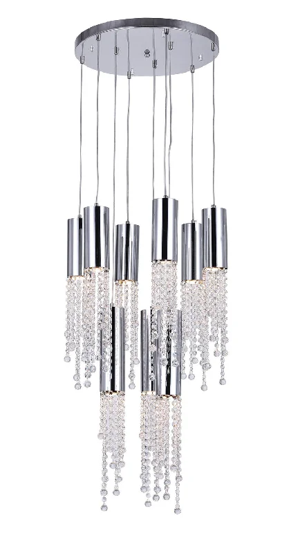 Japanese - Inspired Ceiling Lights with Shoji - Screen - like DiffusersNine Light Pendant
