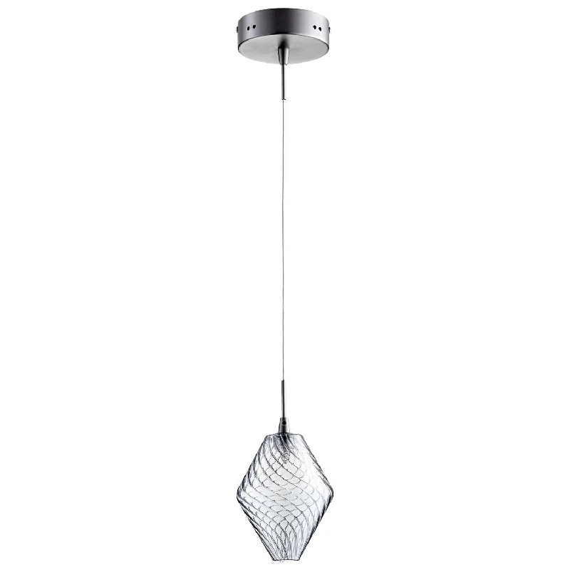 Art Deco Ceiling Lights with Geometric Patterns and Metallic FinishesOne Light Pendant
