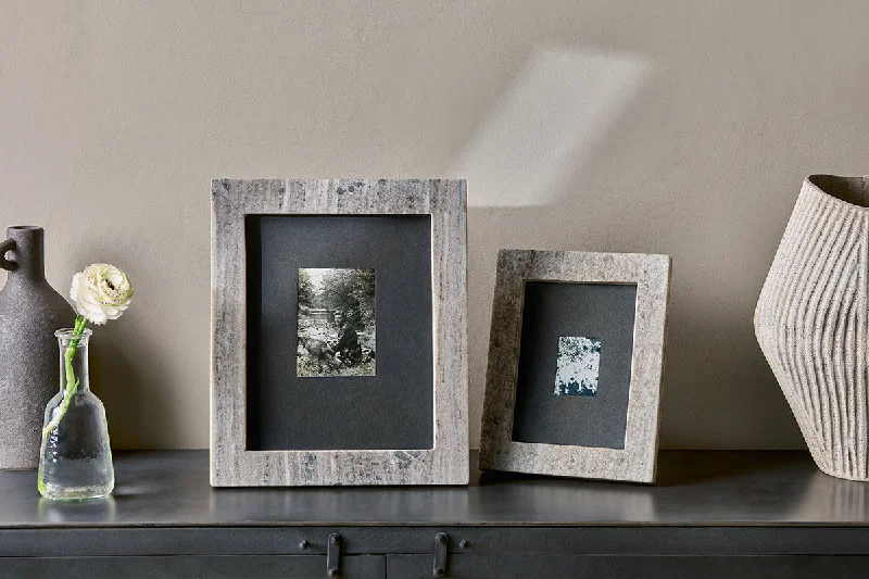 Mediterranean - Style Ceiling Lights with Terra - Cotta and Ceramic DetailsDalya Marble Photo Frame - Light Grey