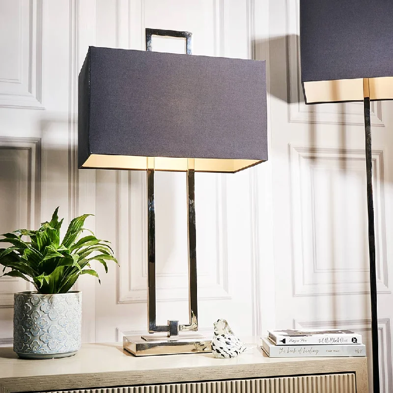 gothic style table lamps with dark finishes for a mysterious lookDanby Table Lamp - Nickel - RV Astley