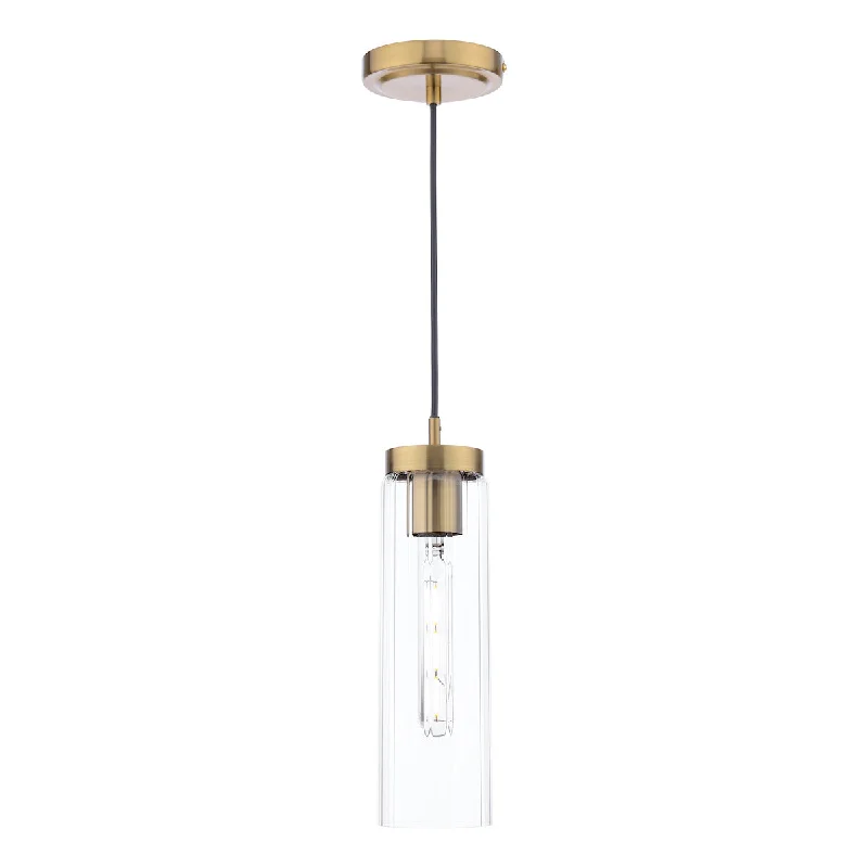 Japanese - Inspired Ceiling Lights with Shoji - Screen - like DiffusersDar Jodelle Pendant Polished Bronze and Glass