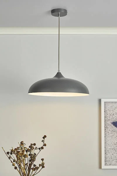 Art Nouveau Ceiling Lights with Organic, Flowing ShapesDar Kaelan Graphite Pendant