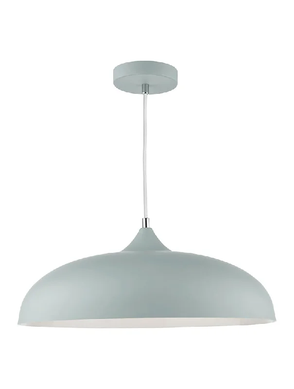 Glass Ceiling Lights with Frosted, Colored, or Etched GlassDar Kaelan Pendant Matt Grey