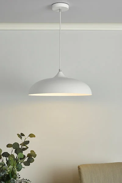 Retro Ceiling Lights Inspired by the 1950s and 1960s DesignDar Kaelan Pendant White