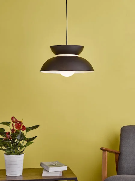 Chinese - Style Ceiling Lights with Red Lantern - Inspired DesignsDar Larina Pendant Matt Black