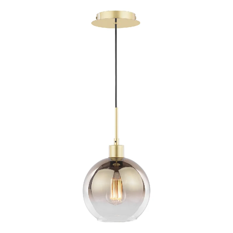 Contemporary Ceiling Lights with Unique, Abstract ShapesDar Lycia Pendant Polished Gold and Gold Ombre Glass