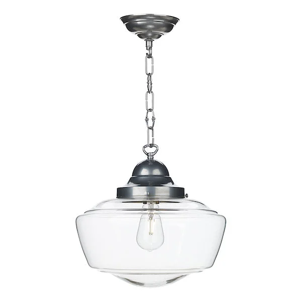 Crystal Ceiling Lights with High - Quality Swarovski CrystalsDavid Hunt Stowe Pendant Satin Chrome with Clear Glass