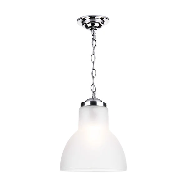 Modern Minimalist Ceiling Lights for Contemporary InteriorsDavid Hunt Upton Small Chrome Pendant with Opal Glass