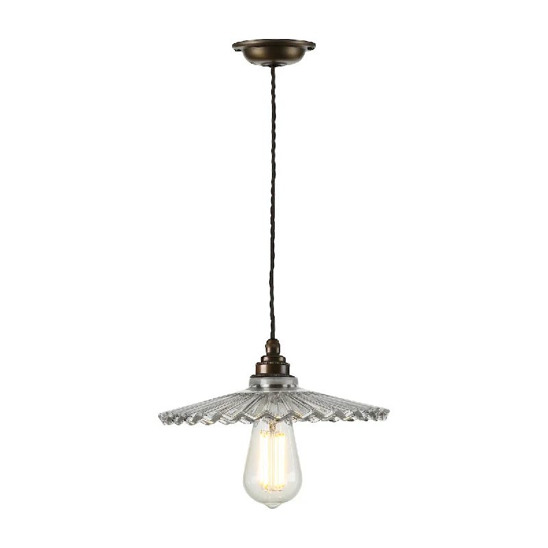 Victorian - Inspired Ceiling Lights with Ornate Crystal ChandeliersDavid Hunt Waverley Small Pendant Antique Brass