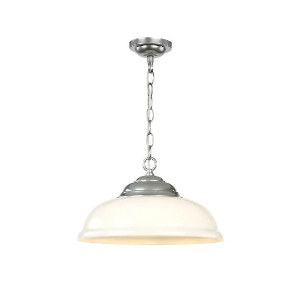 Modern Minimalist Ceiling Lights for Contemporary InteriorsDavid Hunt Webster Opal Glass & Satin Chrome Pendant