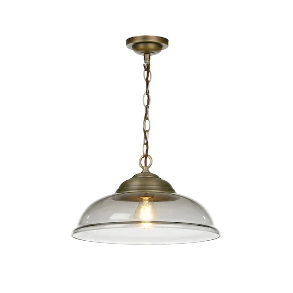 Bohemian Ceiling Lights with Beads, Tassels, and Colorful GlassDavid Hunt Webster Smoked Glass & Antique Brass Pendant