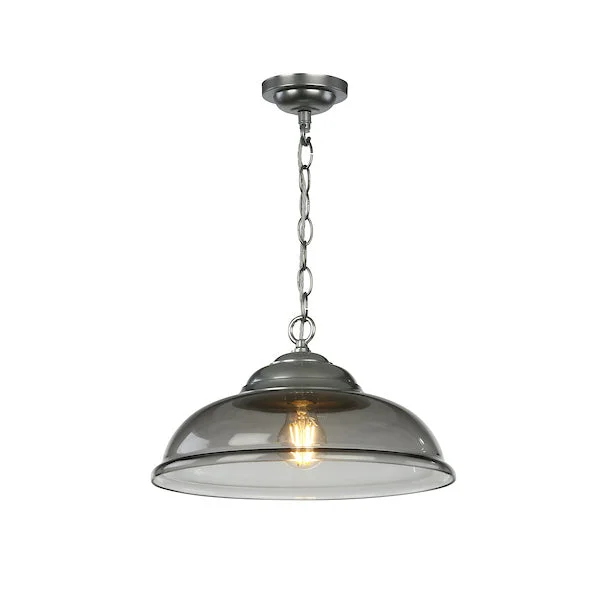 Contemporary Ceiling Lights with Unique, Abstract ShapesDavid Hunt Webster Smoked Glass & Satin Chrome Pendant