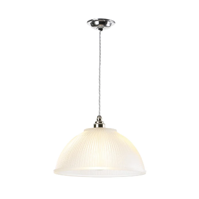 Industrial Style Ceiling Lights with Exposed Bulbs and Metal CagesDavid Hunt Yeats Small Pendant Chrome