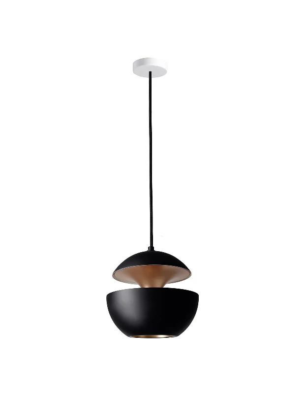 Scandinavian Style Ceiling Lights with Light Wood AccentsDCW Editions HERE COMES THE SUN 175 Pendant Black & Copper