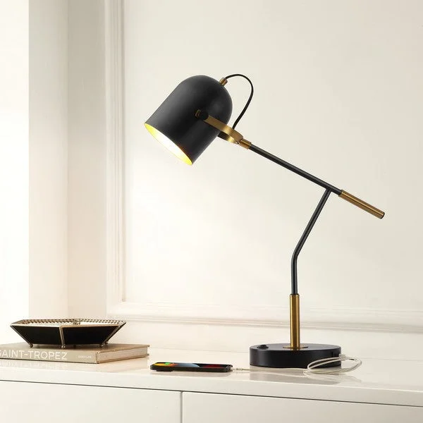 crystal table lamps with dazzling prisms for a glamorous effectDEL MAR TABLE LAMP W/USB