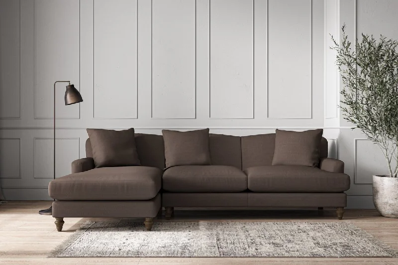 Mid - Century Modern Ceiling Lights with Simple, Sleek LinesDeni Large Left Hand Chaise Sofa - Recycled Cotton Mocha