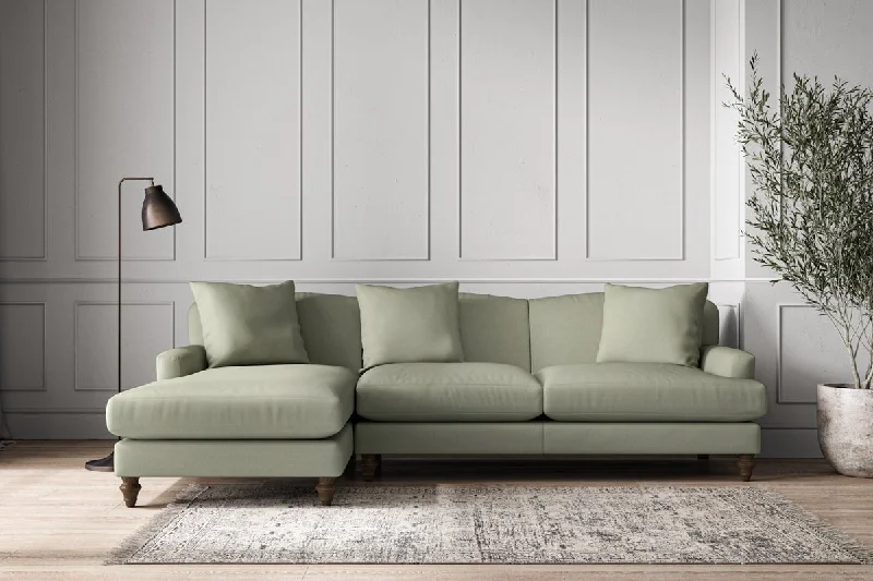 Art Nouveau Ceiling Lights with Organic, Flowing ShapesDeni Large Left Hand Chaise Sofa - Recycled Cotton Seaspray