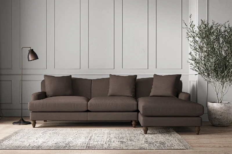 Gothic Ceiling Lights with Dark Metalwork and Pointed ArchesDeni Large Right Hand Chaise Sofa - Recycled Cotton Mocha