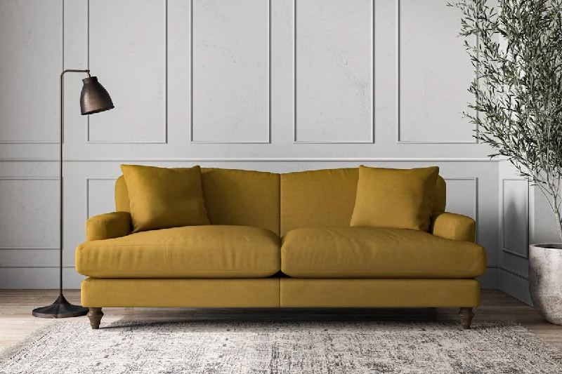 Gothic Ceiling Lights with Dark Metalwork and Pointed ArchesDeni Large Sofa - Recycled Cotton Ochre