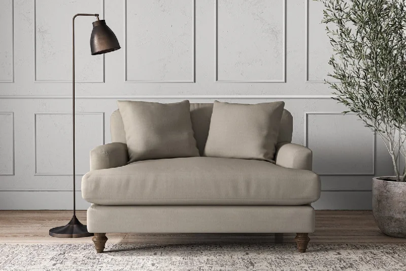 Japanese - Inspired Ceiling Lights with Shoji - Screen - like DiffusersDeni Love Seat - Recycled Cotton Flax