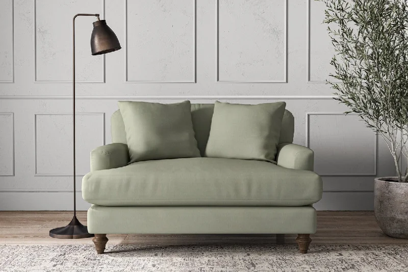 Japanese - Inspired Ceiling Lights with Shoji - Screen - like DiffusersDeni Love Seat - Recycled Cotton Seaspray