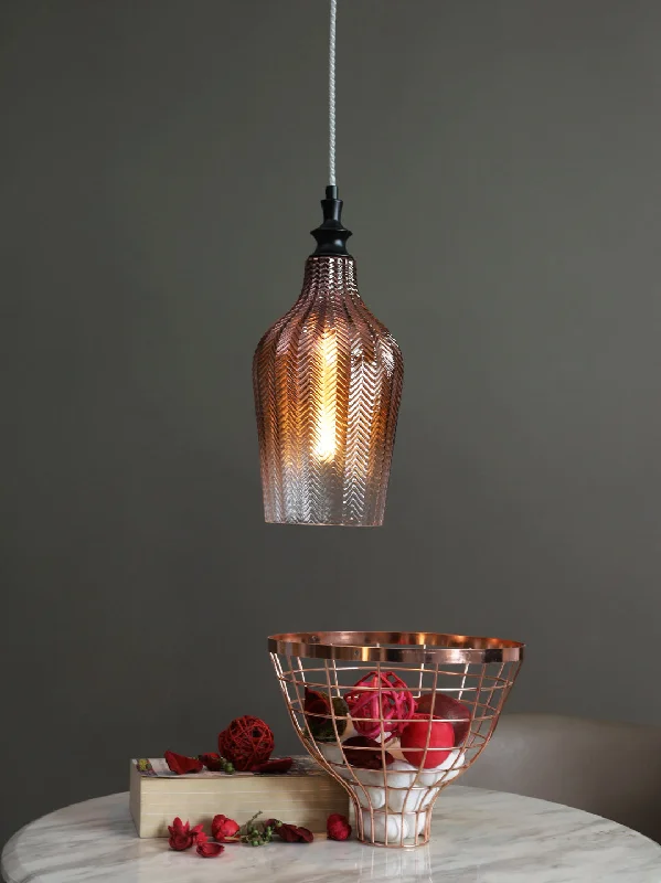 Victorian - Inspired Ceiling Lights with Ornate Crystal ChandeliersDerris Copper Pendant Light