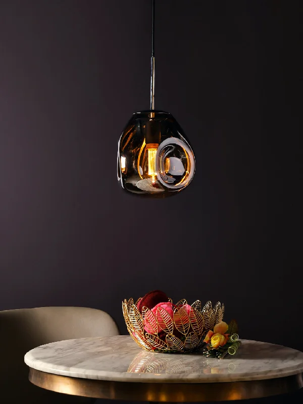 Mediterranean - Style Ceiling Lights with Terra - Cotta and Ceramic DetailsDiego Chrome Pendant Light