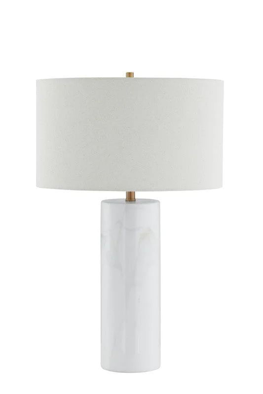 leather table lamps with a distressed texture for a rugged charmEcho Grey Marble Table Lamp