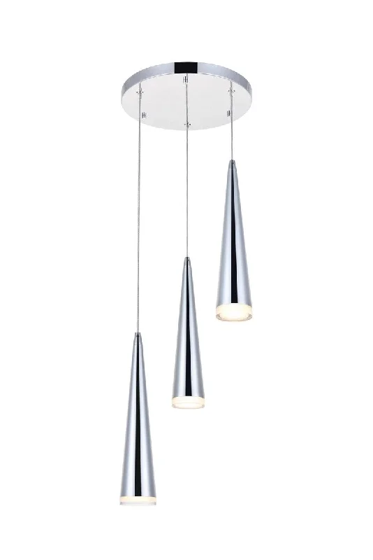 Indian - Themed Ceiling Lights with Intricate Filigree and Mirror WorkElegant Fantasia 5201D12C Pendant Light - Chrome