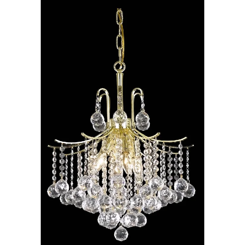 Gothic Ceiling Lights with Dark Metalwork and Pointed ArchesElegant Amelia LD8200D17G Pendant Light - Gold