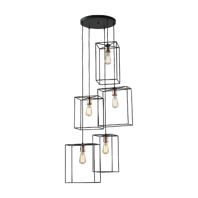 Gothic Ceiling Lights with Dark Metalwork and Pointed ArchesBox Pendant