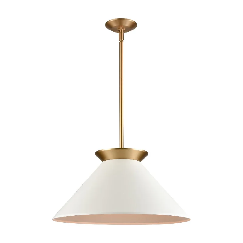 Glass Ceiling Lights with Frosted, Colored, or Etched GlassElk Cavendish 89984/1 Pendant Light - Brushed Gold