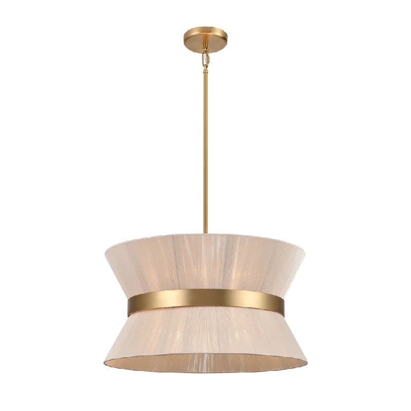 Tropical - Themed Ceiling Lights with Palm - Leaf Shapes and Rattan WrapsEllesmere Wide Pendant