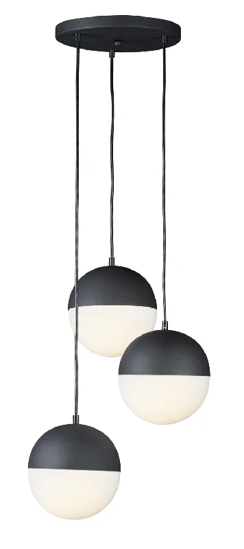 African - Inspired Ceiling Lights with Tribal Patterns and Natural MaterialsHalf Moon LED Pendant