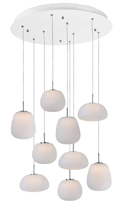 Bohemian Ceiling Lights with Beads, Tassels, and Colorful GlassPuffs LED Pendant
