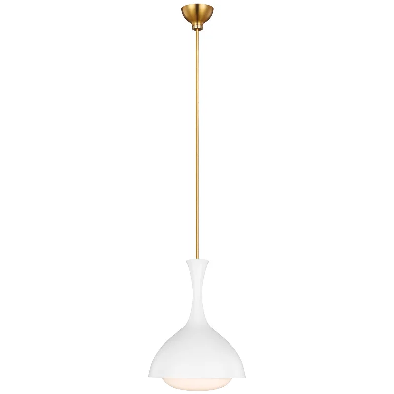 Art Deco Ceiling Lights with Geometric Patterns and Metallic FinishesFeiss Aerin Lucerne 1-Light Small Pendant