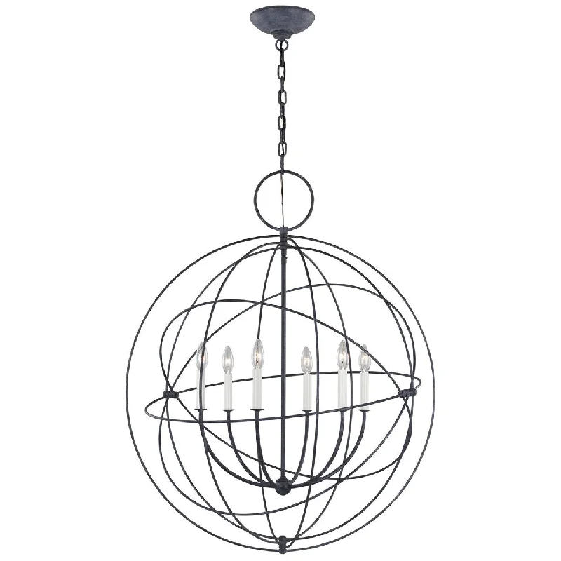 Gothic Ceiling Lights with Dark Metalwork and Pointed ArchesFeiss Bayberry Large Pendant