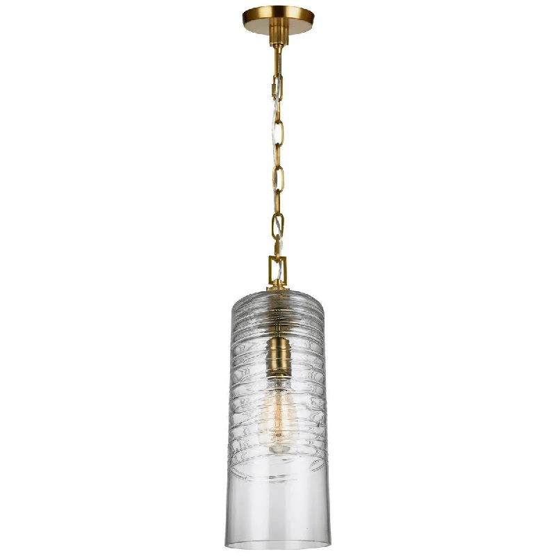Metal Ceiling Lights in Brass, Copper, Stainless Steel, and IronFeiss Elmore 1 Light Clear Glass Pendant
