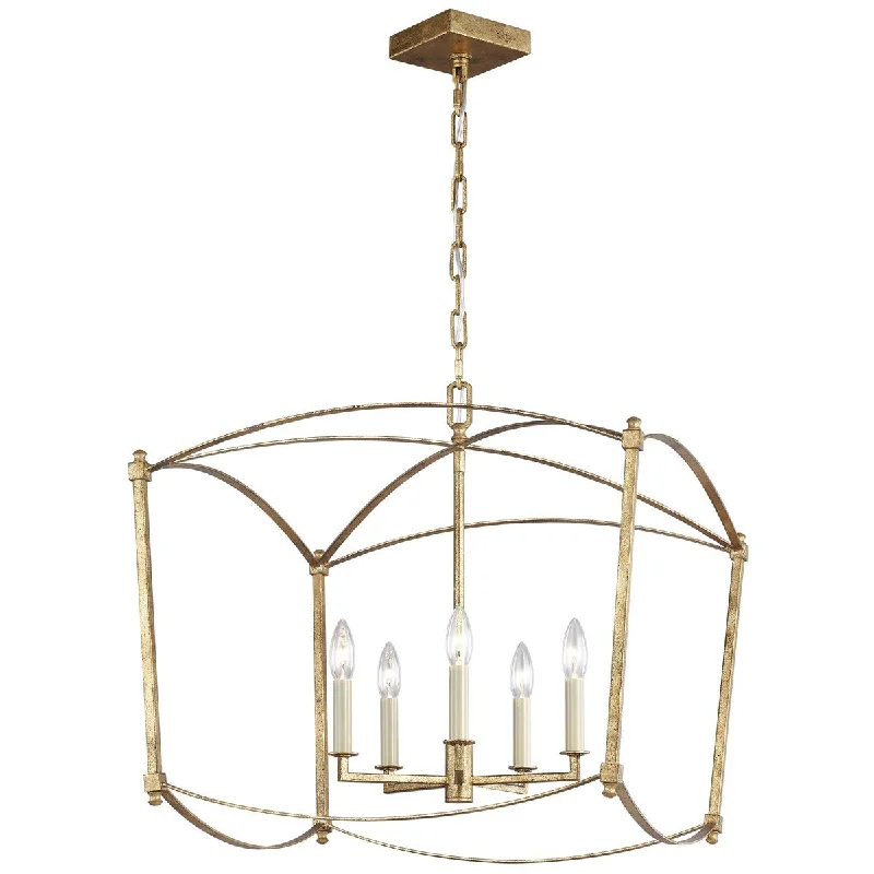 Japanese - Inspired Ceiling Lights with Shoji - Screen - like DiffusersFeiss Thayer 5-Light Lantern