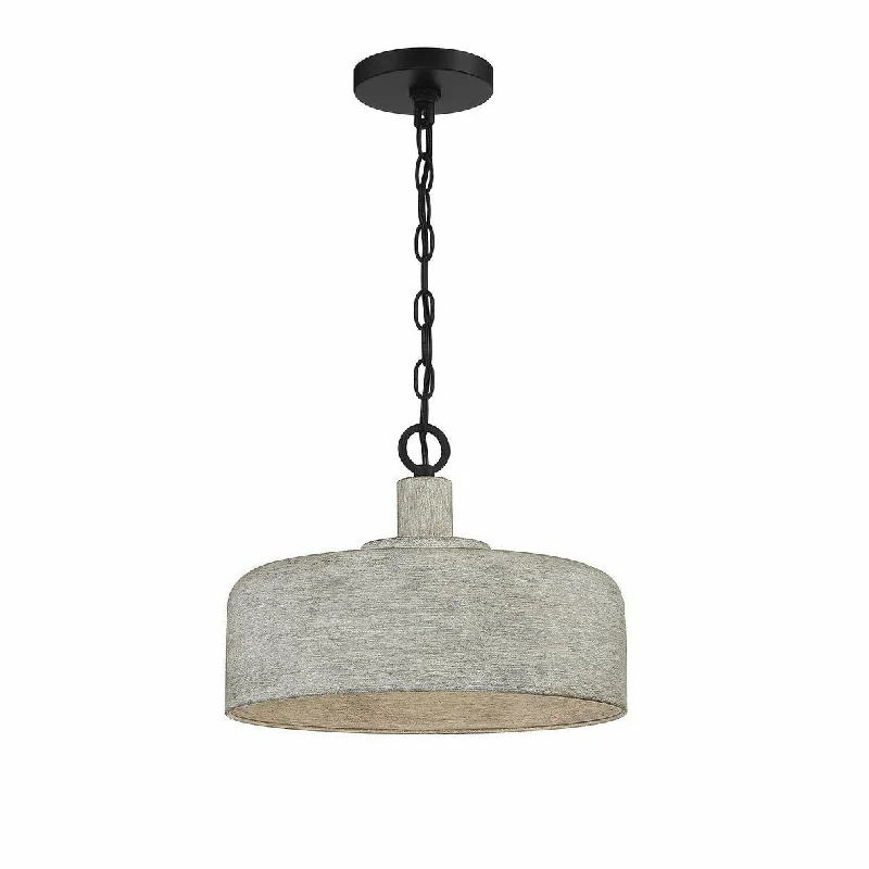 Scandinavian Style Ceiling Lights with Light Wood AccentsGray Pendant